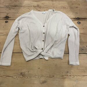 American Eagle Outfitters Beige Knit Henley top